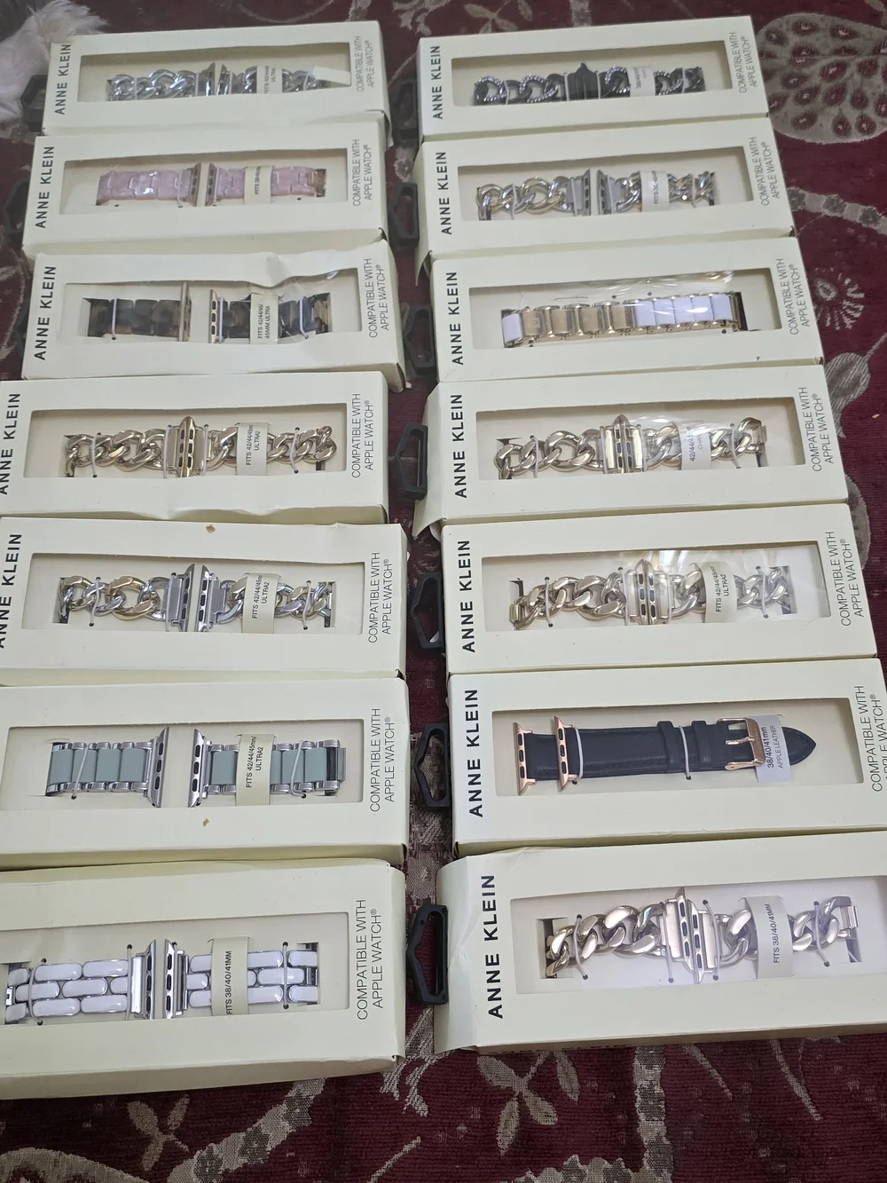 Anne Klein Mixed Metal and Rose Gold Apple Watch Bracelet Bands